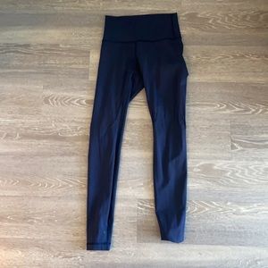 Winder under listener navy blue pants